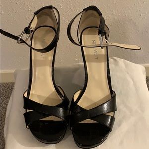 Nine West Black Wedge Sandal